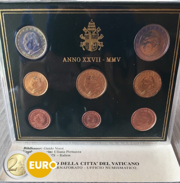 Euro set BU FDC Vaticaan 2005