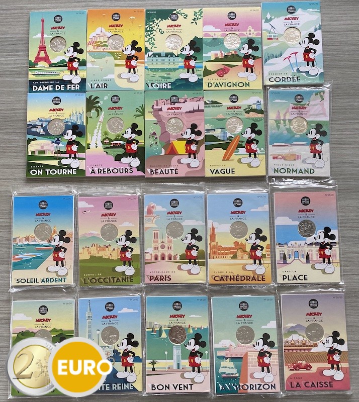 20 x 10 euro Frankrijk 2018 - Mickey en Frankrijk - in coincard