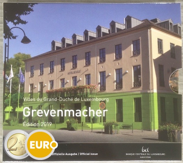 Série euro BU FDC Luxembourg 2019 Grevenmacher + 2 euros Charlotte