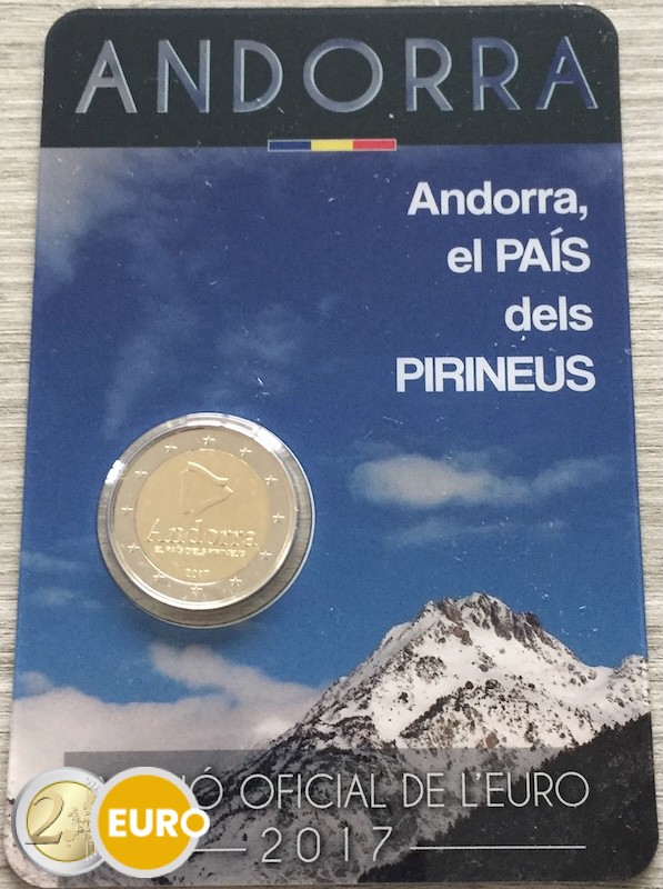 2 euro Andorra 2017 - The Pyrenean Country BU FDC Coincard