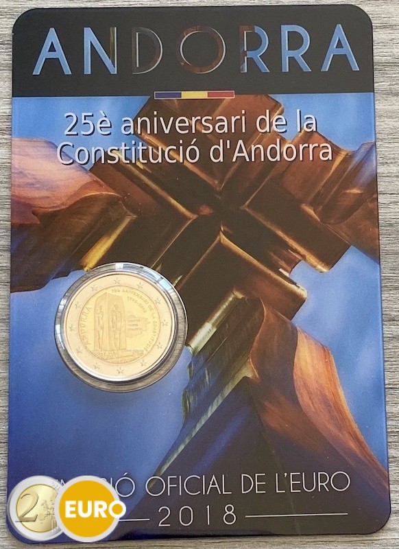 2 euros Andorre 2018 - 25 ans Constitution BU FDC