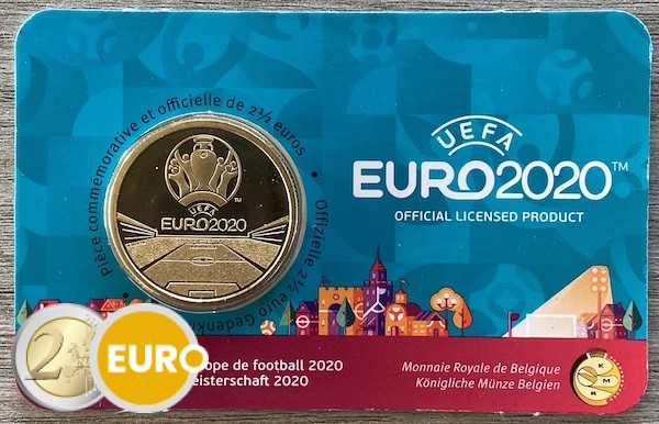 2,50 euro Belgium 2021 - European Championship UEFA EURO 2020 BU FDC Coincard FR