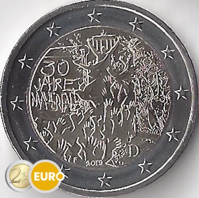 2 euros Allemagne 2019 - F Mur de Berlin UNC