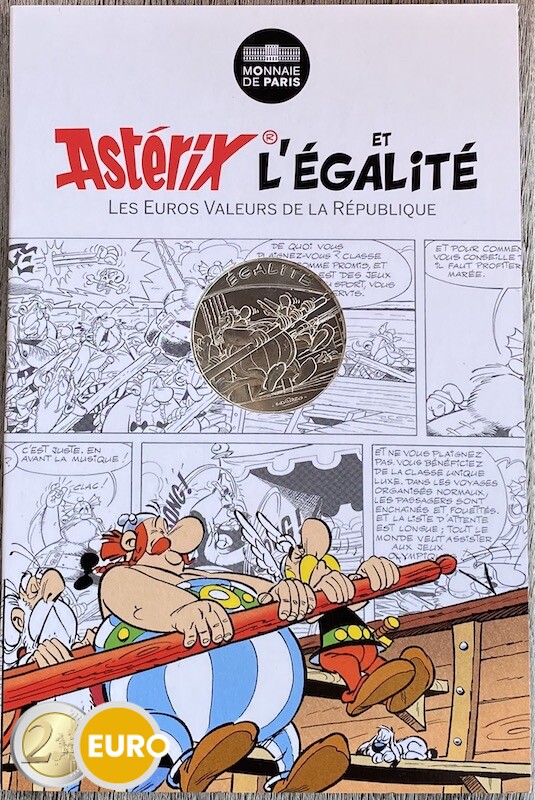10 euros France 2015 - Asterix égalité Aux Jeux Olympiques - en cartelette