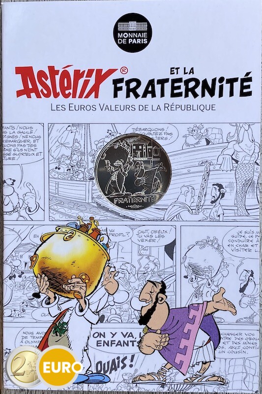 10 euros France 2015 - Asterix fraternité Aux Jeux Olympiques - en cartelette