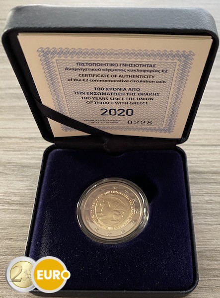 2 euro Griekenland 2020 - Eenwording met Thracie BE Proof