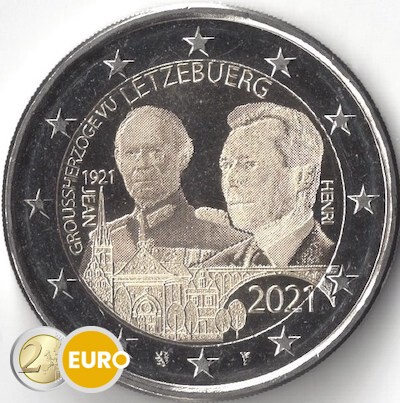 2 euro Luxemburg 2021 - 100 jaar geboorte Jean UNC foto