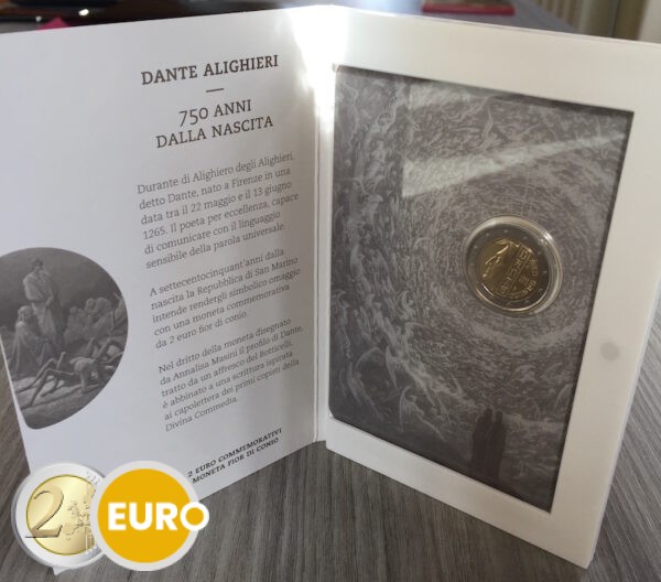 2 euro San Marino 2015 - Dante Alighieri BU FDC