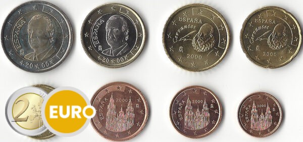 Euro set UNC Spanje 2000