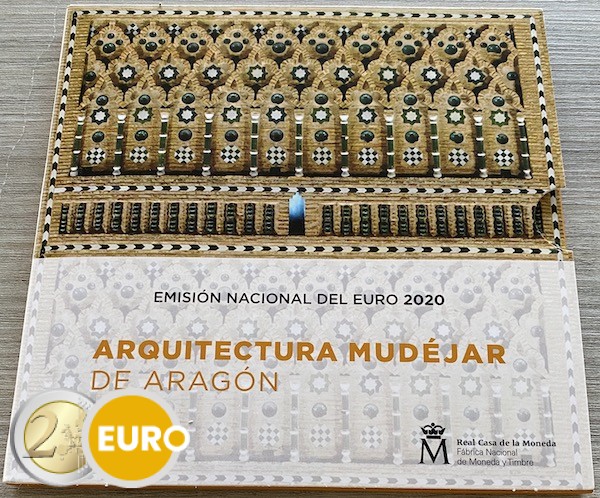 Série euro BU FDC Espagne 2020 + 2 euros Aragon