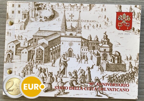 2 euros Vatican 2019 - 90 ans Cité du Vatican BU FDC Lettre Numis