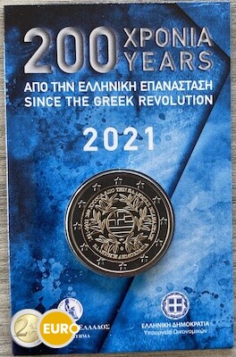 2 euro Griekenland 2021 - Griekse revolutie BU FDC Coincard