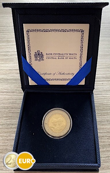 2 euro Malta 2021 - Helden van de pandemie UNC doosje muntstempel MdP certificaat
