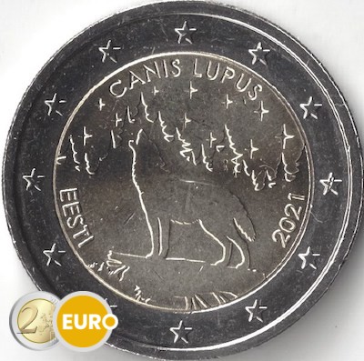 2 euros Estonie 2021 - Loup UNC