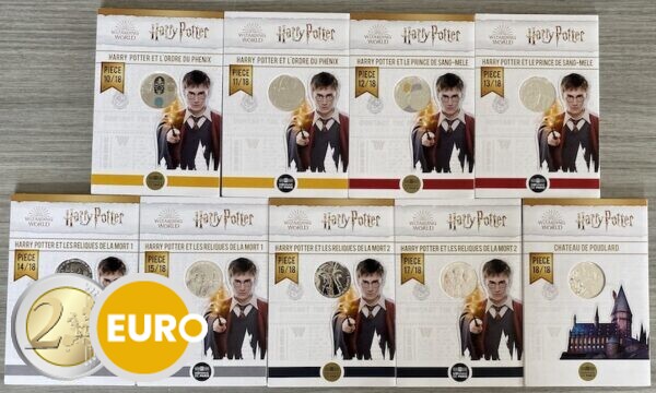9 x 10 euro Frankrijk 2021 - Harry Potter UNC in blister - deel 2