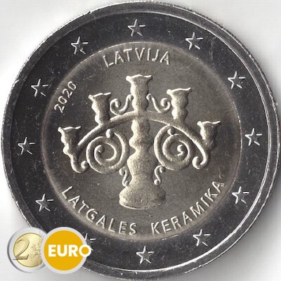 2 euros Lettonie 2020 - Céramique lettone UNC