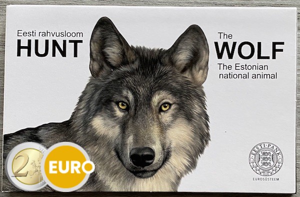 2 euro Estland 2021 - Wolf BU FDC Coincard
