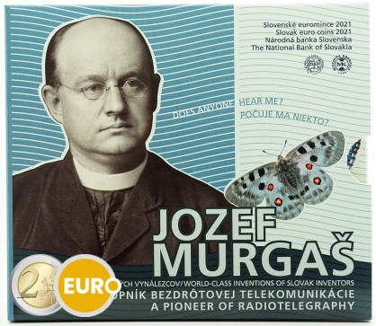 Euro set BU FDC Slowakije 2021 - Jozef Murgas