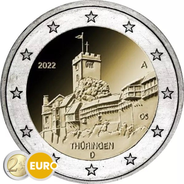 2 euro Duitsland 2022 - F Thuringen UNC