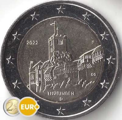 2 euros Allemagne 2022 - F Thuringe UNC