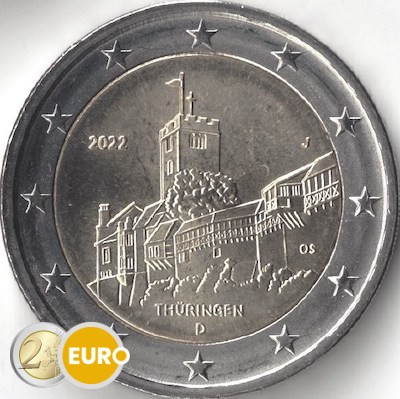 2 euros Allemagne 2022 - J Thuringe UNC