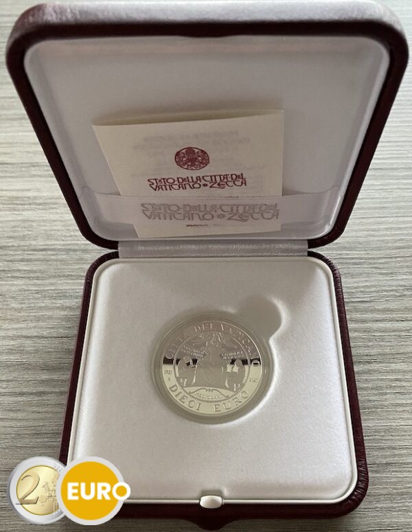 10 euro Vaticaan 2021 - Universiteit Heilig Hart BE Proof Zilver