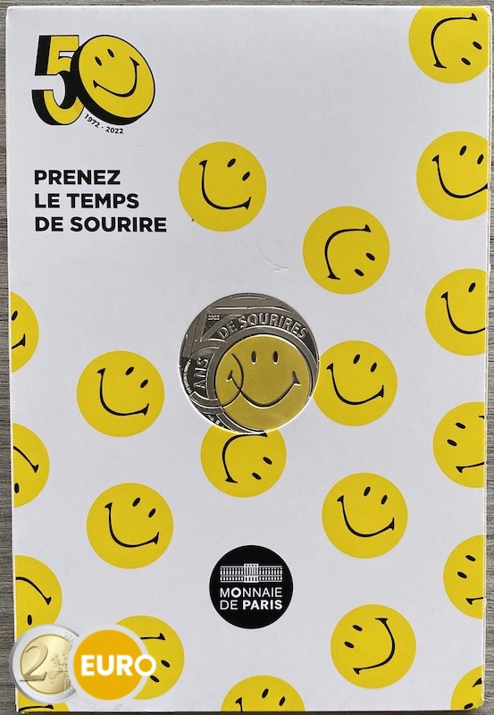 10 euro France 2022 - 50 years Smiley colored UNC blister