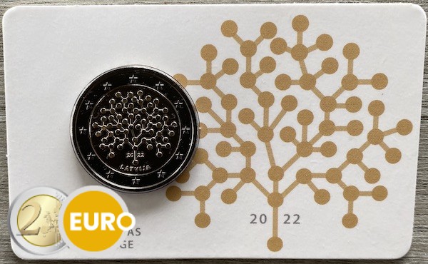 2 euros Lettonie 2022 - Banque de Lettonie BU FDC Coincard
