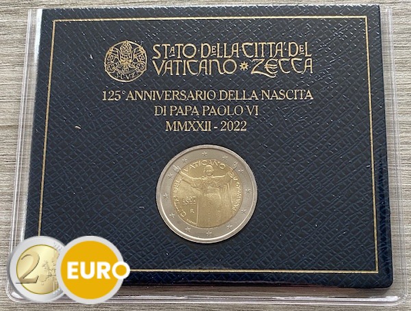 2 euro Vaticaan 2022 - Paus Paulus VI BU FDC