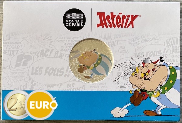 50 euro Frankrijk 2022 - Asterix Vriendschap BU FDC zilver gekleurd
