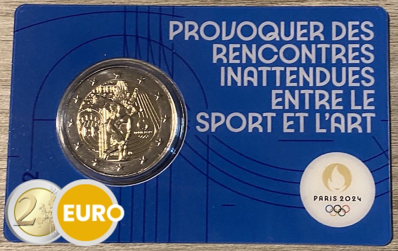 2 euro Frankrijk 2022 - Genie discuswerpen - Arc de Triomphe BU FDC Coincard