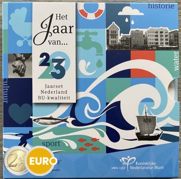 Euro set BU FDC Nederland 2023 Water