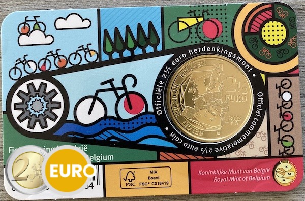 Belgie 2023 2,50 euro Fietsbeleving BU FDC Coincard FR | Euronotes.be