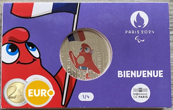50 euro Frankrijk 2023 - Mascotte Welkom BE Proof zilver gekleurd