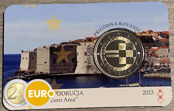 2 euros Croatie 2023 - Introduction de l'euro BU FDC Coincard