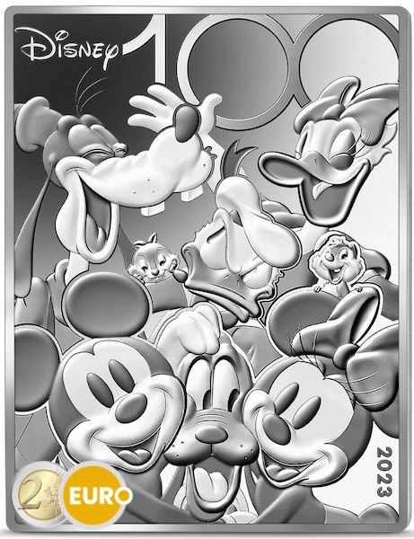 10 euro Frankrijk 2023 - 100 jaar Disney - Mickey Mouse en vrienden BE Proof Zilver