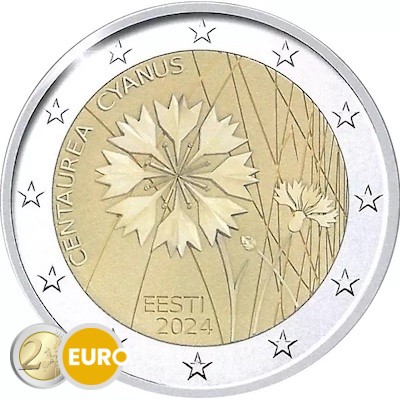 2 euro Estonia 2024 - Cornflower UNC