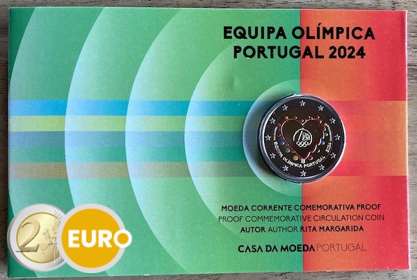 2 euro Portugal 2024 - Olympische Spelen BE Proof gekleurd