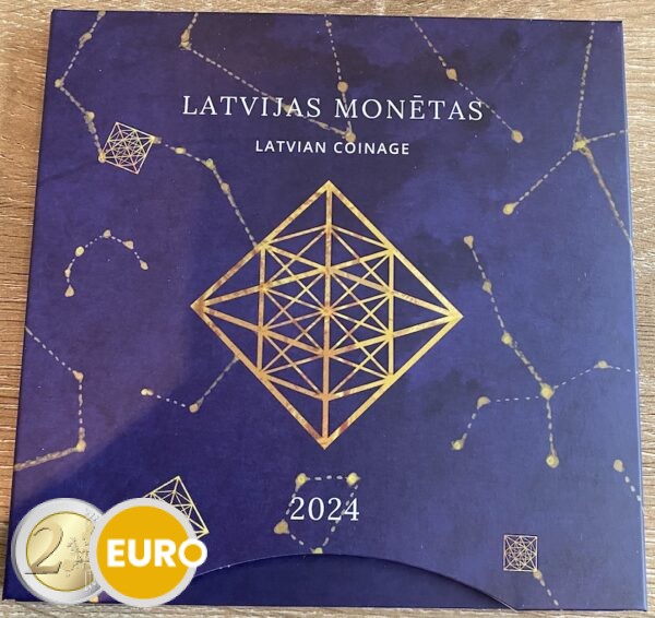 Euro set BU FDC Latvia 2024 Himmeli Puzuris straw mobile