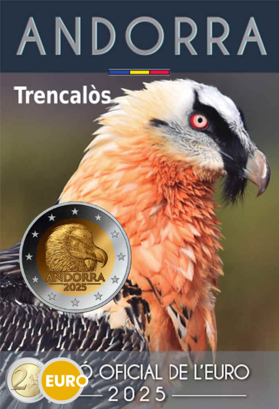 2 euro Andorra 2025 - Lammergier BU FDC Coincard