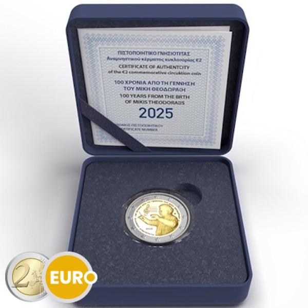 2 euros Grèce 2025 - Mikis Theodorakis BE Proof