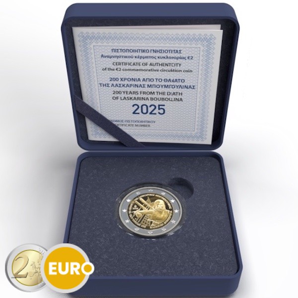 2 euros Grèce 2025 - Laskarina Bouboulina BE Proof