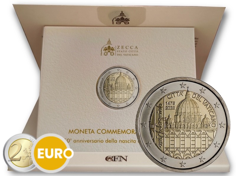 2 euro Vatican 2025 - Michelangelo BU FDC