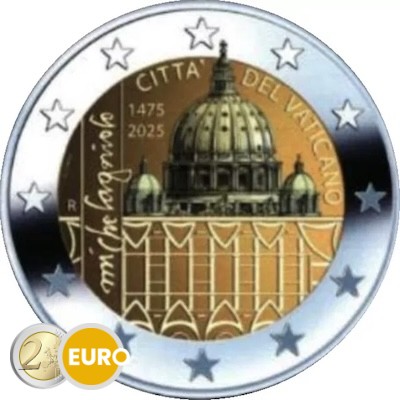2 euro Vaticaan 2025 - Michelangelo BU FDC