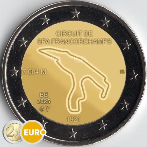 Belgie 2025 2 euro Spa-Francorchamps UNC | Euronotes.be