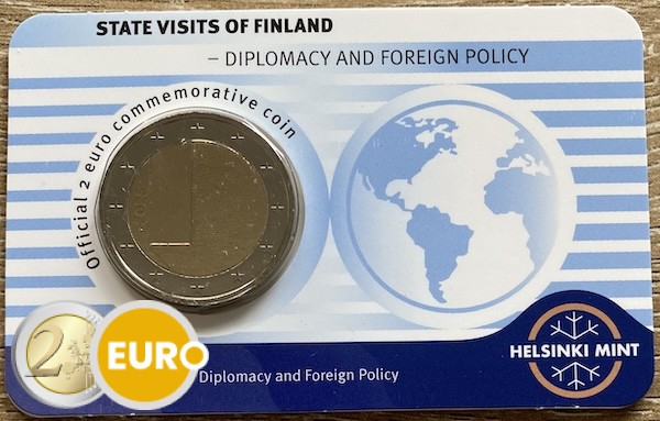 2 euros Finlande 2025 - Diplomatie et Politique Étrangère BU FDC Coincard EN