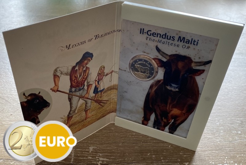 2 euros Malte 2025 - Bœuf maltais BU FDC Coincard