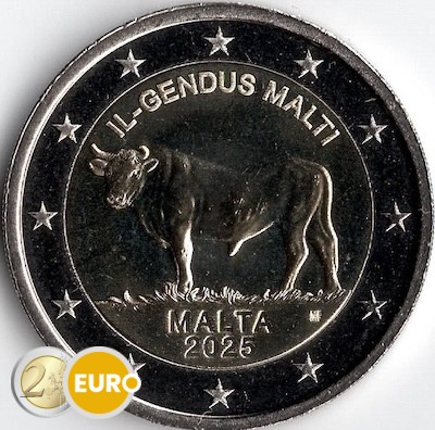 2 euros Malte 2025 - Bœuf maltais UNC