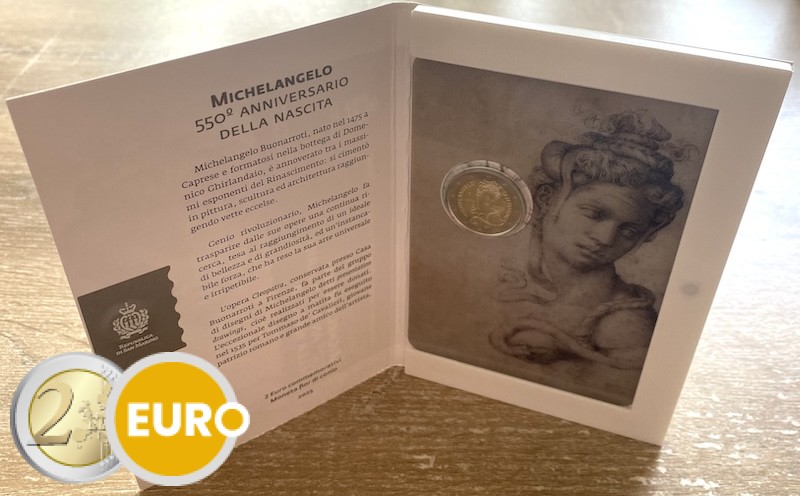 2 euro San Marino 2025 - Michelangelo BU FDC