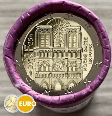 Roll 2 euro France 2025 - Notre Dame of Paris UNC